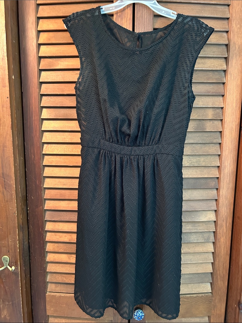 J. Crew Black Textured Midi Dress